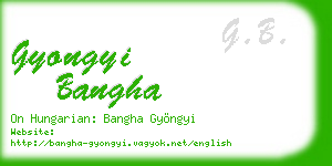 gyongyi bangha business card